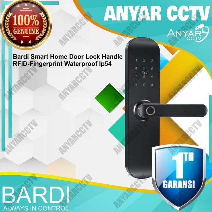 Jual Bardi Smart Home Door Lock Handle RFID-Fingerprint Waterproof IP54 ...