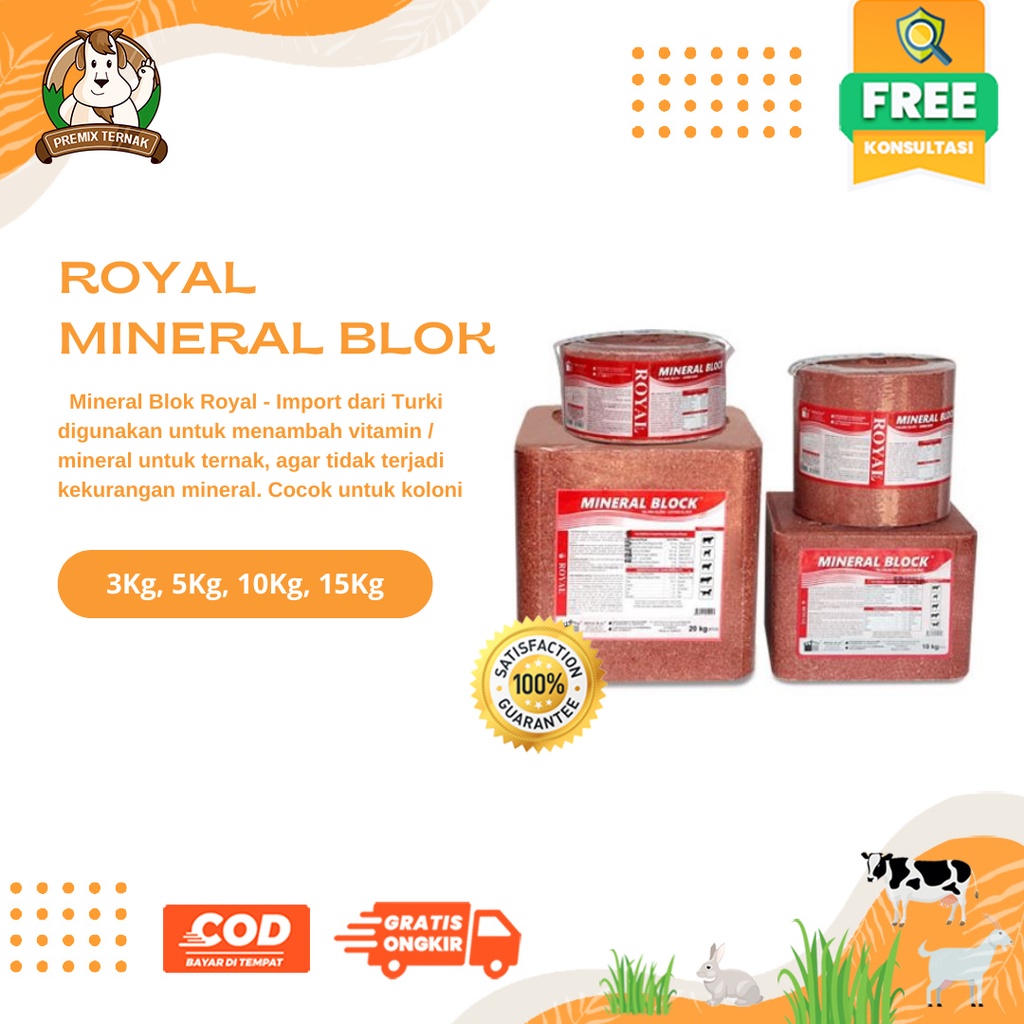 Jual MINERAL BLOK ROYAL 5KG - MINERAL BLOK KAMBING - ROYAL MINERAL ...