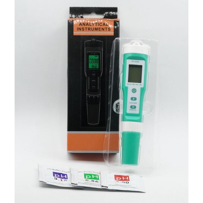 Tester de calitate a apei 10 in 1 (PH/TDS/EC/ORP/S.G/Salinitate/Temperatura/H2/Fertilitate