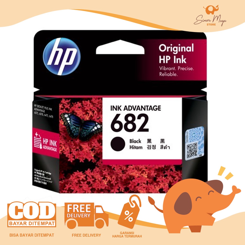 Jual HP Cartridge 682 Black / TINTA HP 682 WARNA HITAM | Shopee Indonesia
