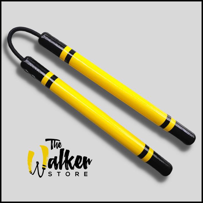 Jual Nunchaku Freestyle Kayu (Wooden Nunchucks) Yellow Black Shopee Indonesia