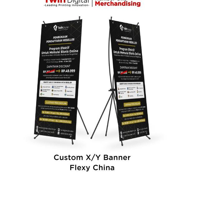 Jual Cetak X Banner / Y Banner Bahan Flexy China 60x160 Cm | Shopee ...