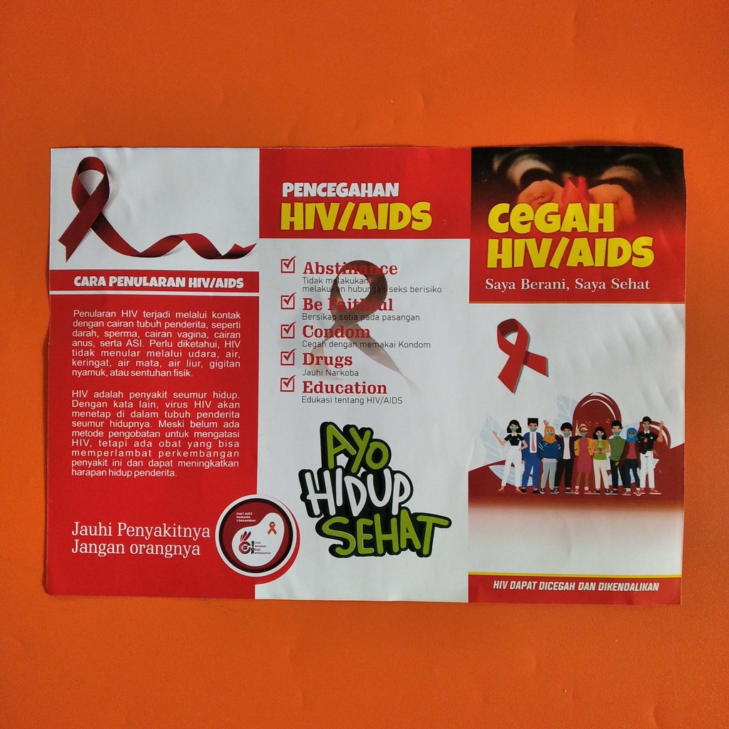Jual Leaflet Atau Brosur HIV - Media Edukasi Kesehatan HIV/ AIDS ...