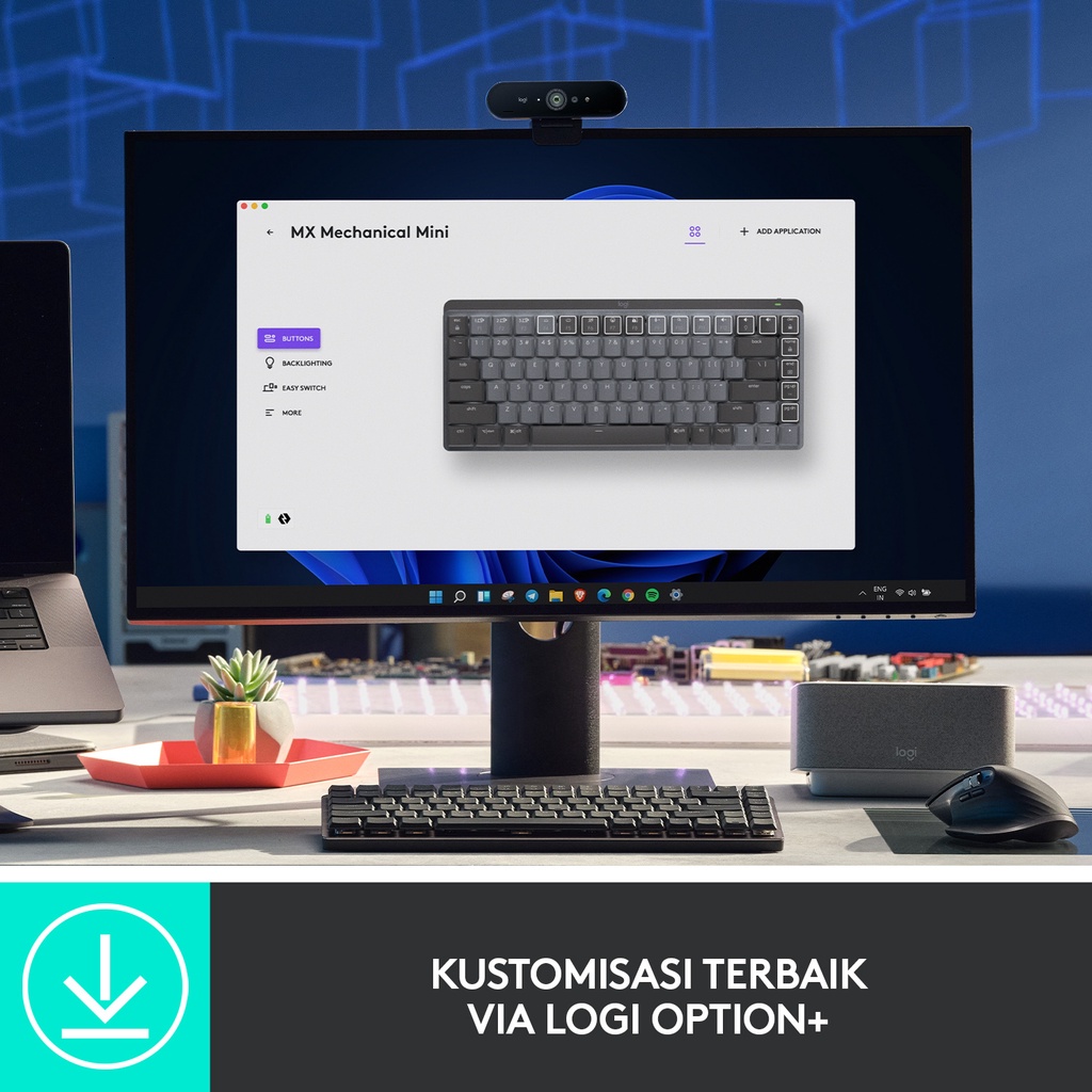 Logitech MX Mechanical Mini Tactile Keyboard Wireless Bluetooth Backlit (9)