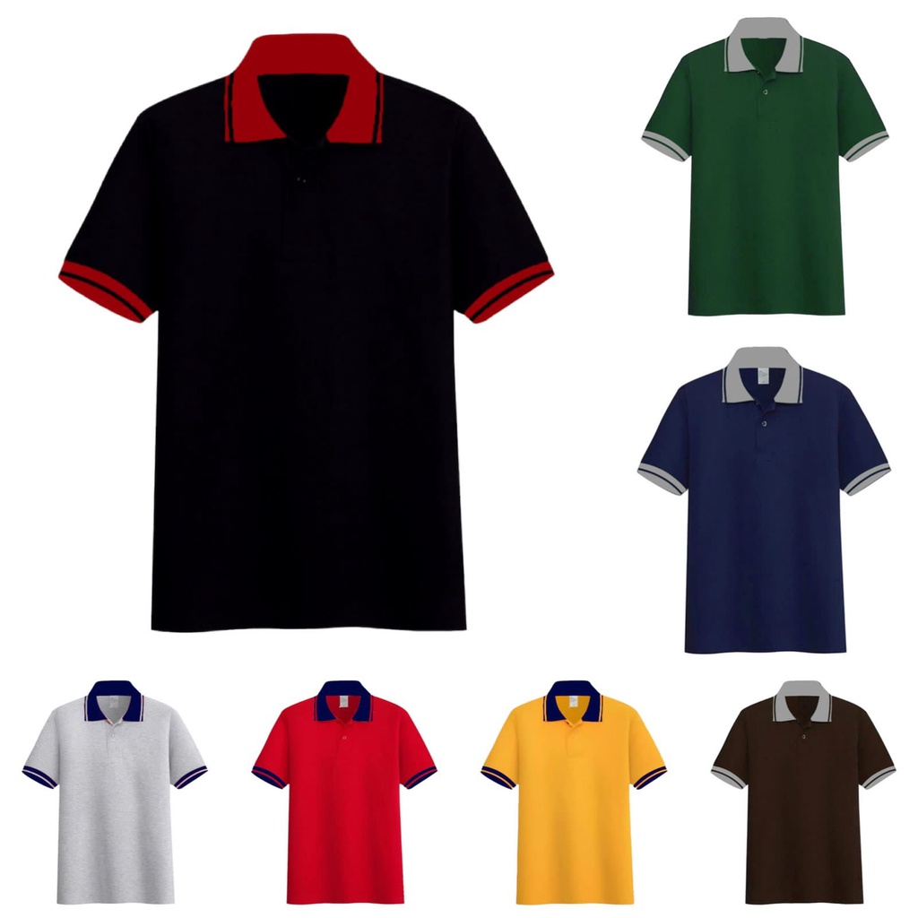 Jual Dailystore Kaos Kerah Pria Polo Shirt Polos Lengan Pendek Kaos Polo Kerah Kombinasi