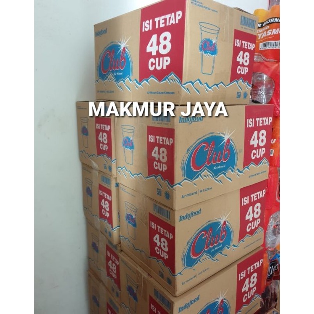 Jual Club Gelas 220ml Air Mineral Kemasan 1 Dus Isi 48 Cup Ojol