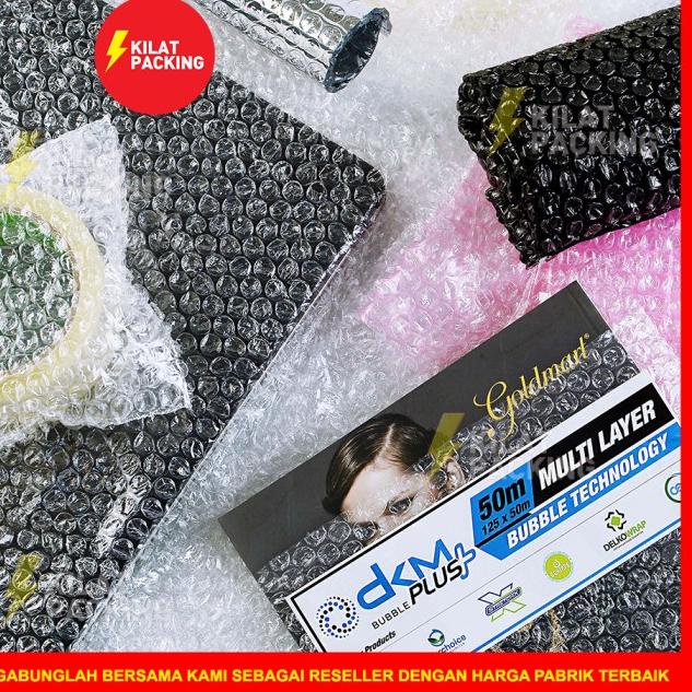 Jual PLASTIK BUBBLE WRAP HITAM TEBAL 125CM X 50M / BUBBLE WRAP DKM PLUS ...