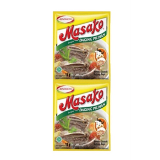 Jual ( RENCENG ) MASAKO bumbu penyedap rasa sapi 9gr isi ( 1 RENCENG ...