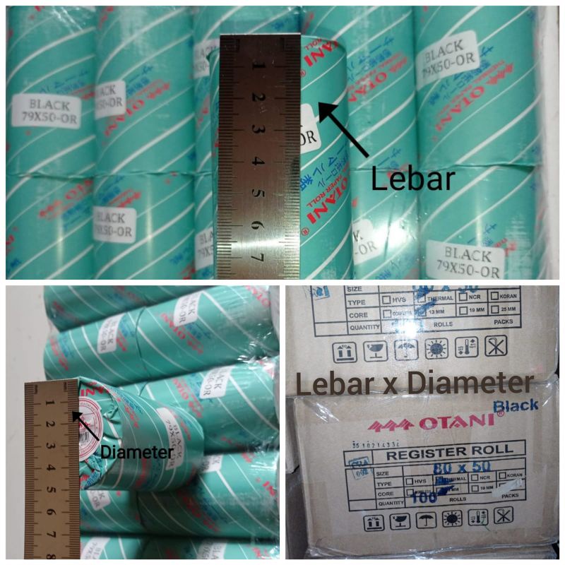 Jual Kertas Struck Thermal X Mm Otani Min Roll Shopee Indonesia