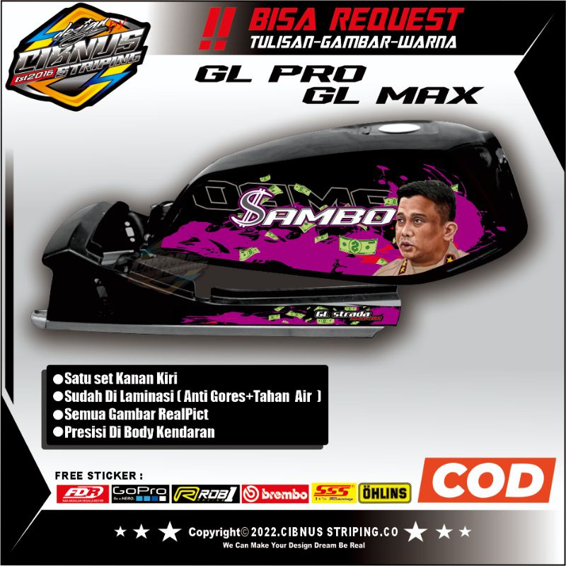 Jual STRIPING GL Pro /GL Max Motif Sambo | Shopee Indonesia