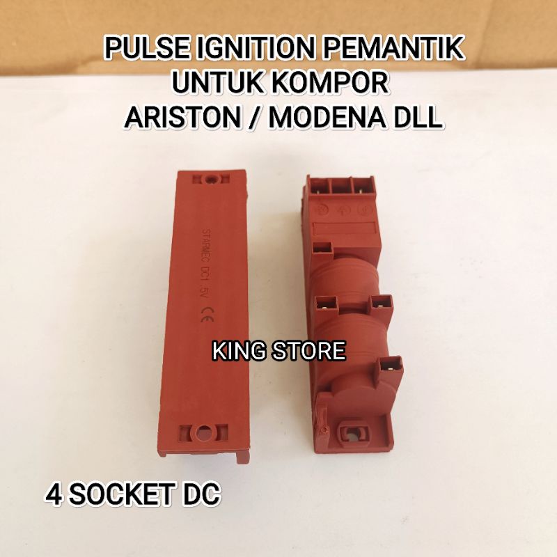 Jual Pulse Ignition Pemantik 4 Socket DC / 1,5V Kompor Gas Ariston Dll ...