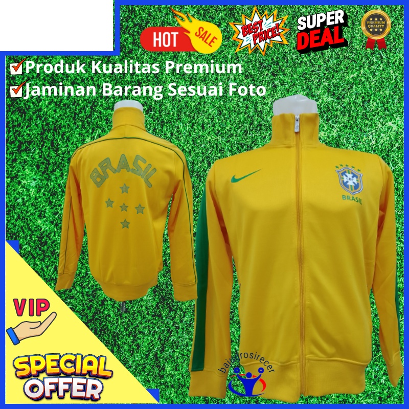 Jual Jaket Brasil Kuning Grade ori Negara Piala Dunia / Jaket Bola ...