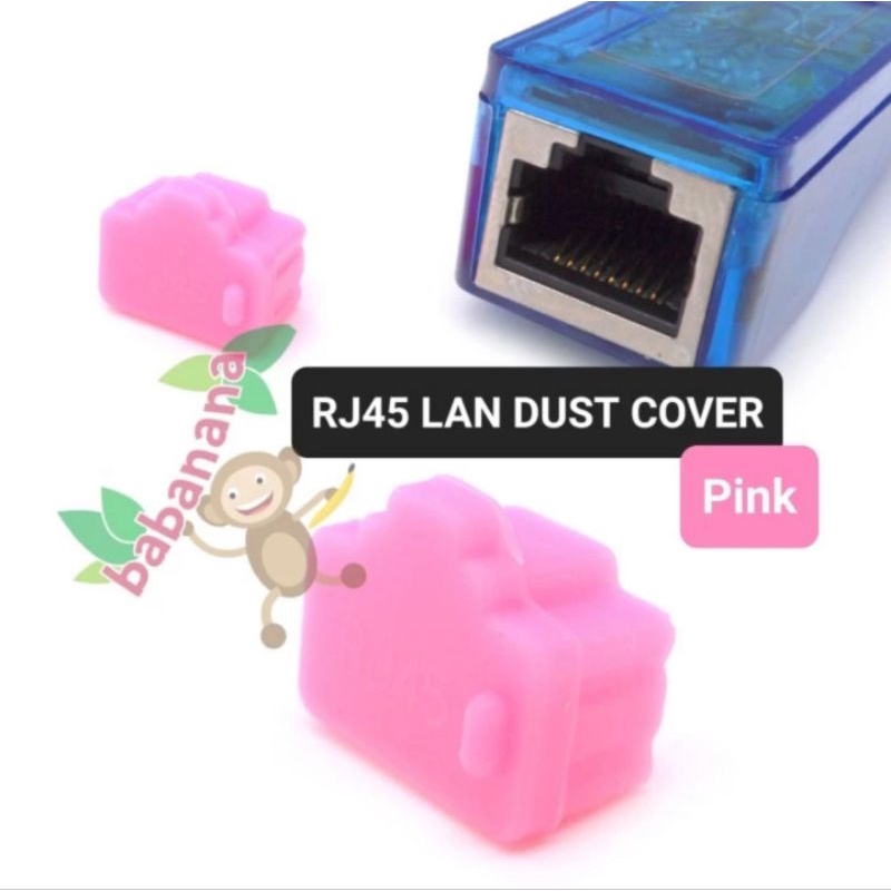 Jual Dust Cover LAN RJ45 plug penutup anti debu Socket pink router ...