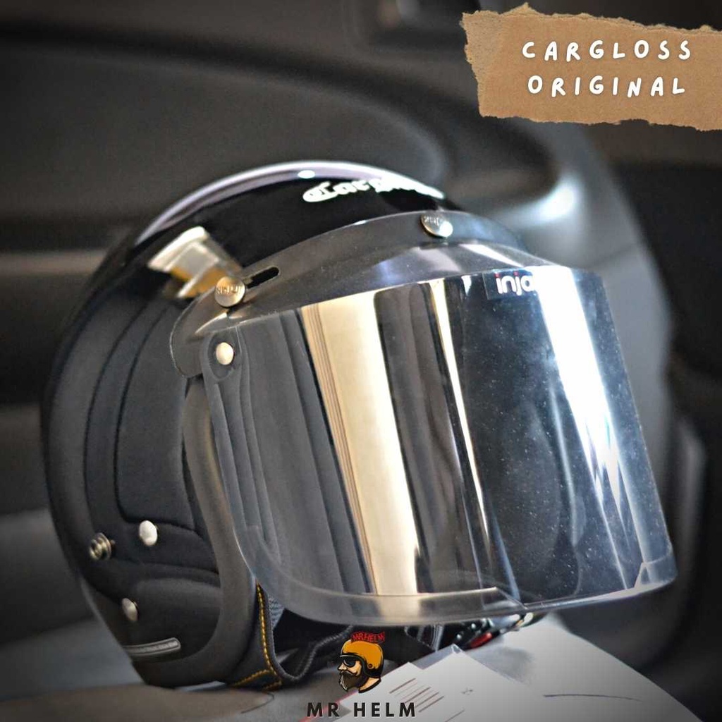 Jual Helm Cargloss Retro Original SNI dengan Kaca Datar Injak | Shopee ...