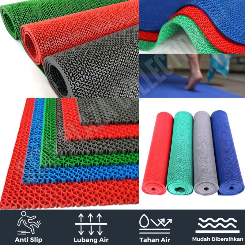 Jual Karpet Keset Karet Pvc S Type Mat Keset Jaring Tebal Anti Slip Rumah Kamar Mandi