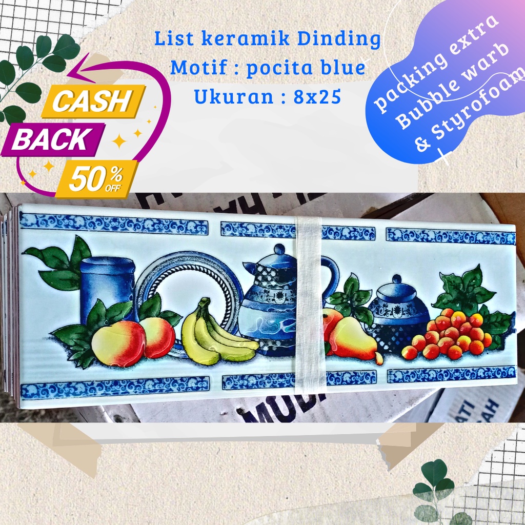 Jual List keramik dinding ukuran 8x25 list keramik dinding kitchen set ...