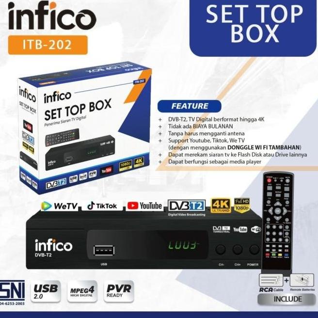 Jual Set Top Box Infico Dvb T2 Standar Kominfo & Sni Original Harga Promo Shopee Indonesia
