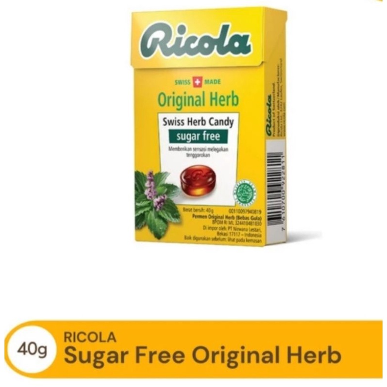 Jual Ricola Permen Bebas Gula Rasa Original Herb 27 5g Permen Ricola