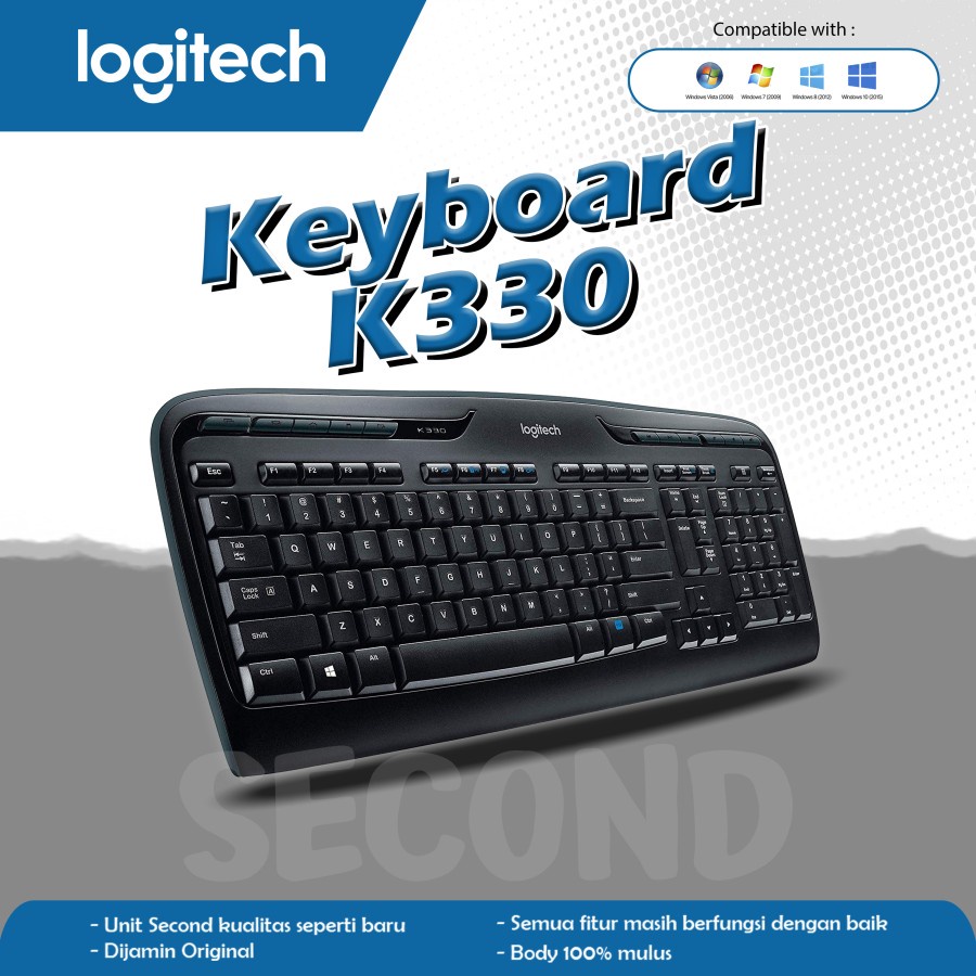 Jual Logitech K330 Wireless Keyboard | Shopee Indonesia
