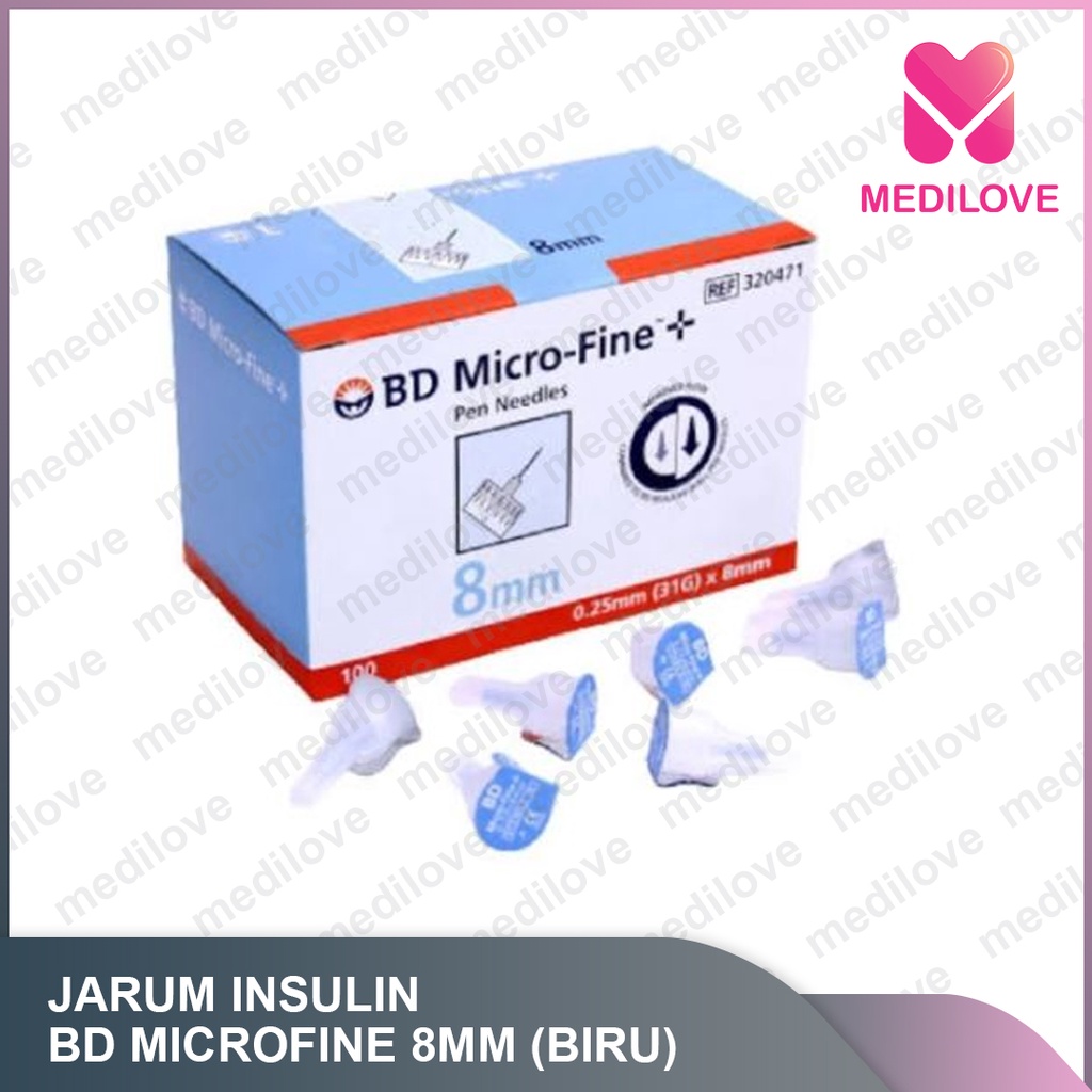 Jual Jarum Insulin Bd Microfine Micro Fine Pen Needle G X Mm Biru Ultrafine Shopee