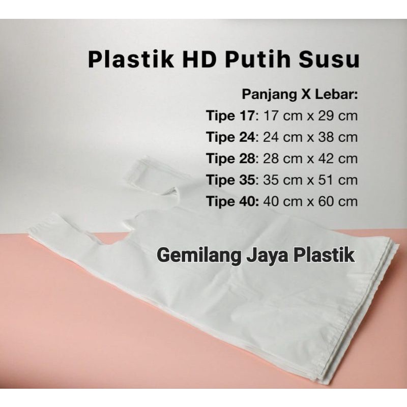 Jual Kantong Plastik Kresek Tebal Putih Ukuran 17 24 28 35 40 Putih Shopee Indonesia