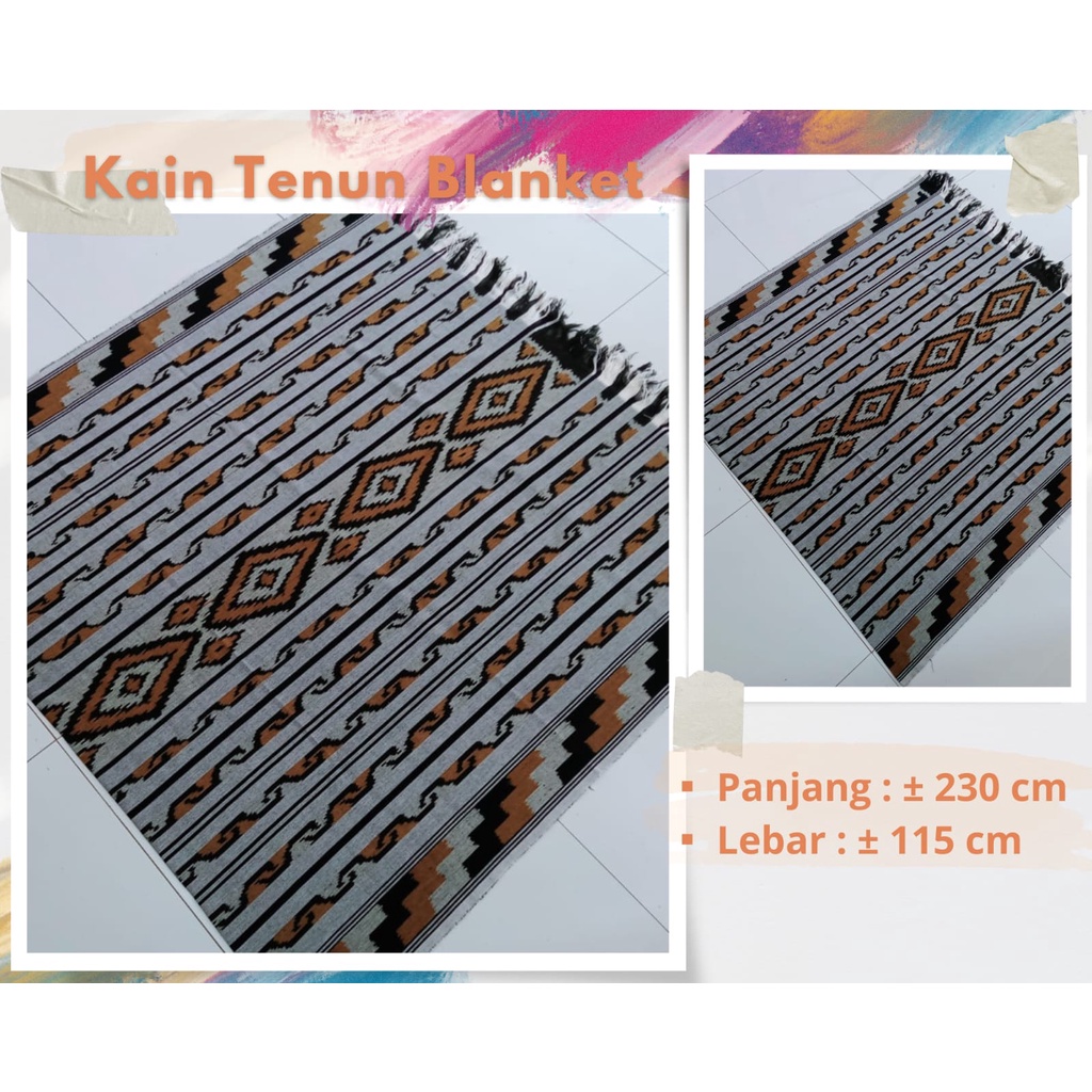 Jual Kode Kain Tenun Ikat Blanket Atbm Motif Khas Nusantara Shopee Indonesia