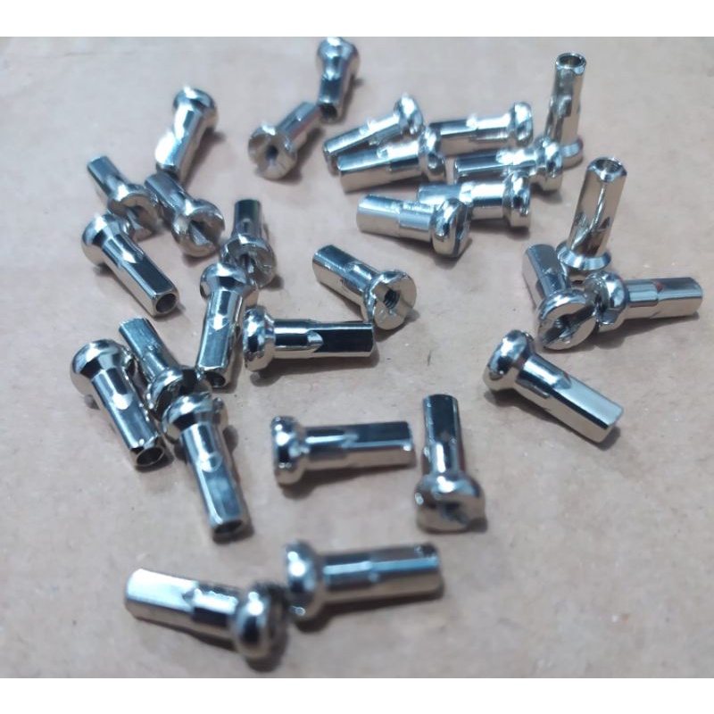 Jual Nepel ruji 14g panjang 12mm neple spoke 14g ht spoke niple jari ...