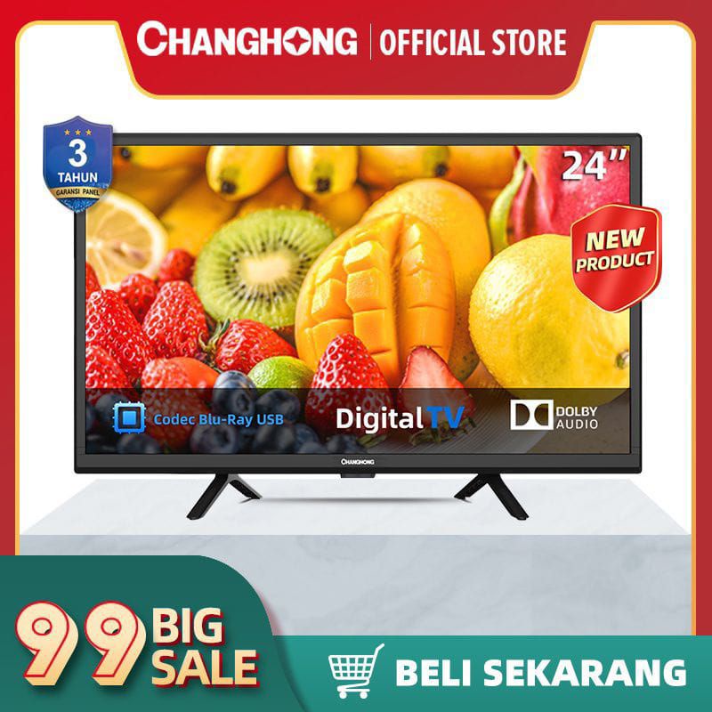 Jual TV LED DIGITAL 24 INCH CHANGHONG 24G5W | Shopee Indonesia