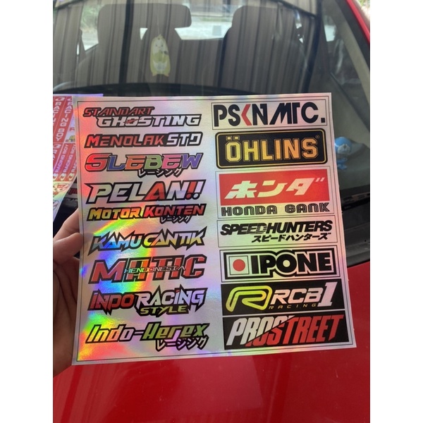 Jual Stiker Pack Kata Kata Racing Hologram Stiker Sponsor Racing ...