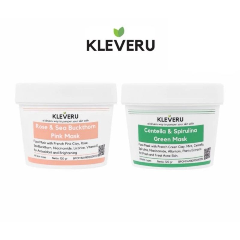 Jual [Bpom] SALE ! SALE ! KLEVERU Centella and Spirulina Green Mask