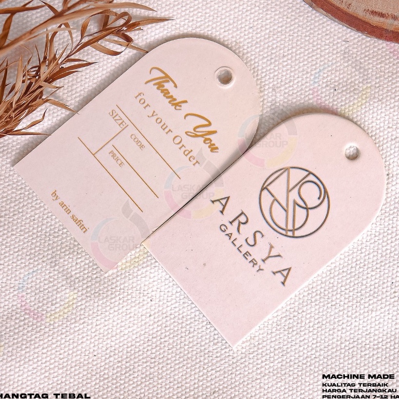 Jual (hangtag tebal 700 gram) hangtag pakaian, tag baju baru, merek