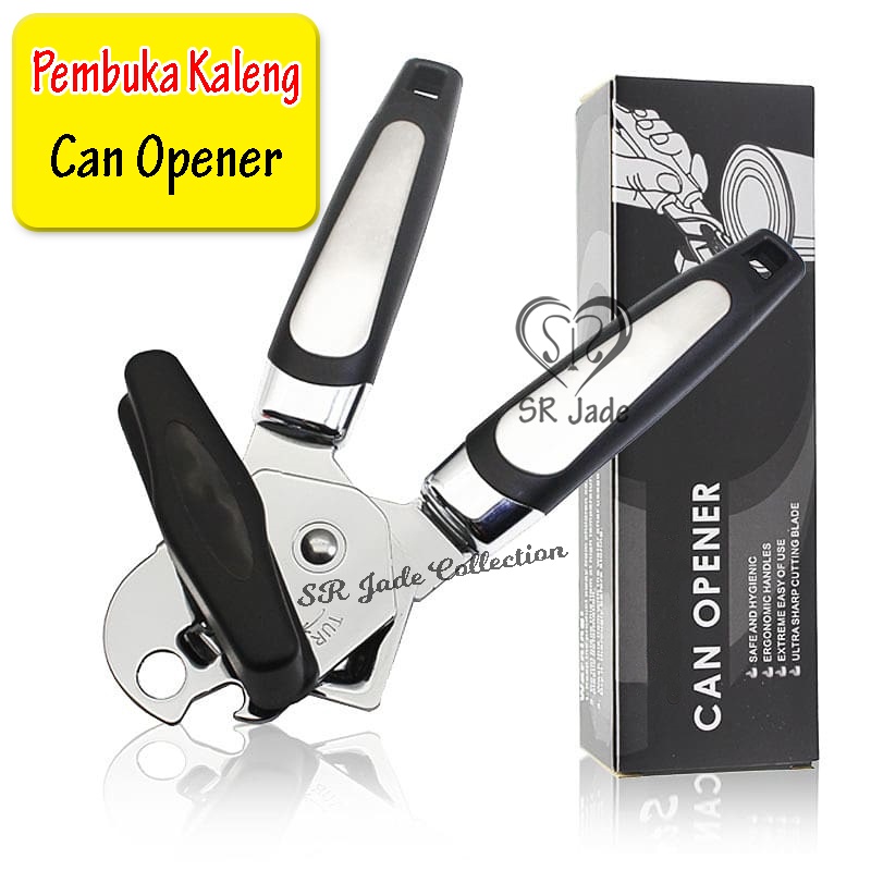 Jual Pembuka Kaleng Can Opener Pembuka Tutup Botol Kaleng Stainless Steel Putar ~ Sr Jade 6534