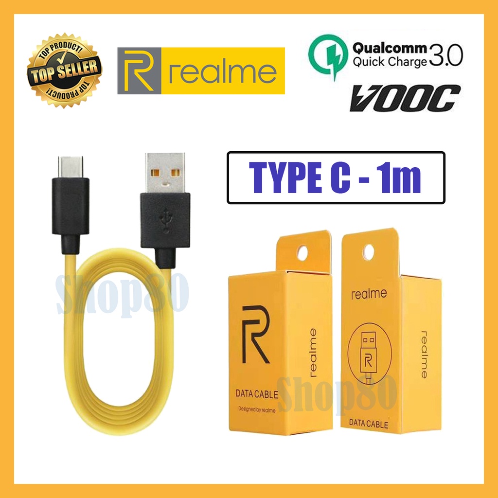 Jual Realme USB Type C Cable Data Kabel Charger Cas Casan Fast Charging ...