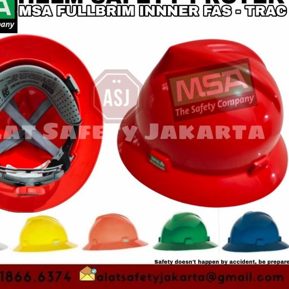 Jual Helm Safety Proyek MSA Full Brim Lokal Inner Fastrack - Putih ...