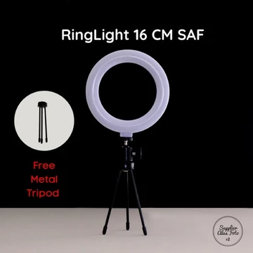 SAF Ring Light 16cm 26cm FREE Tripod Lipat Lampu Selfie Vlogger Livestreamer