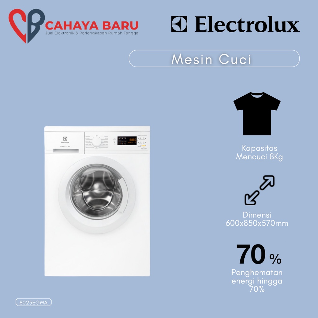 Jual ELECTROLUX MESIN CUCI8KG EWF8025EGWA | Shopee Indonesia