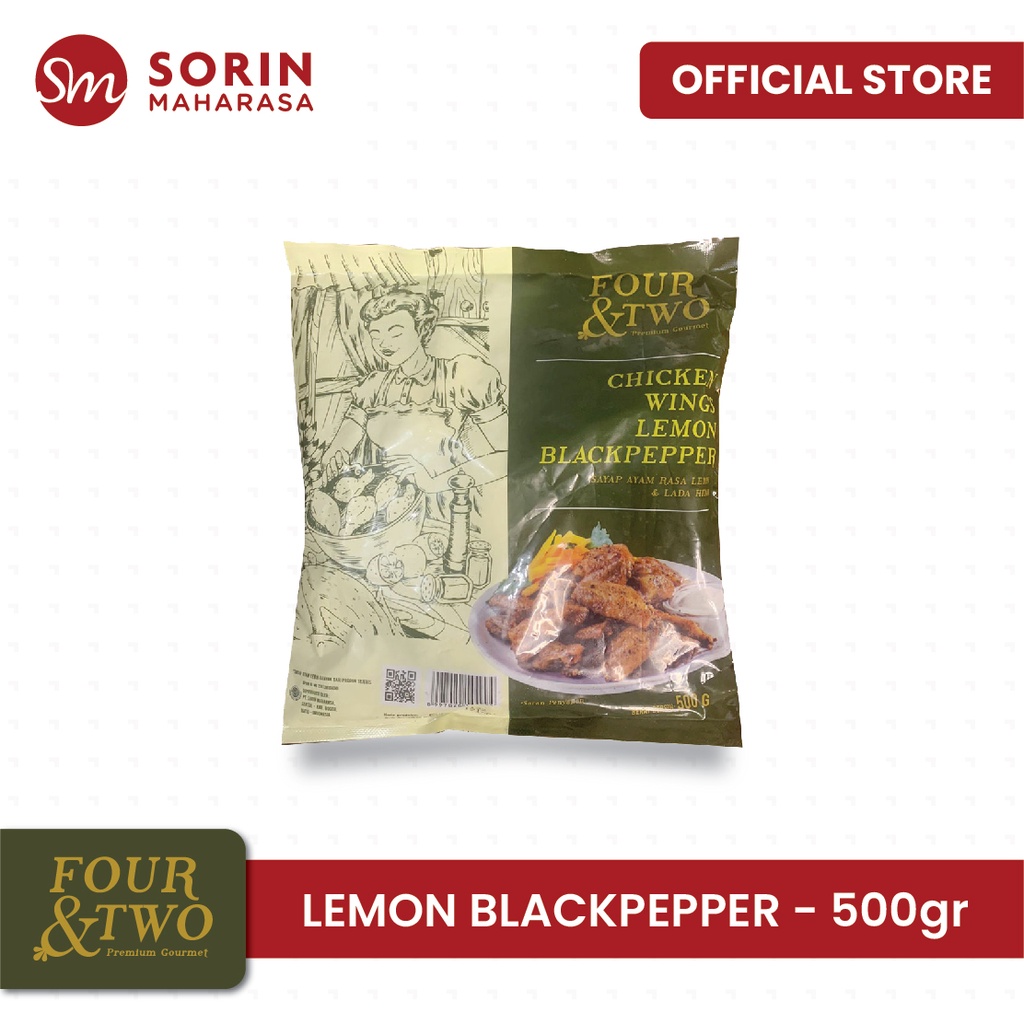 Jual Four&Two Chicken Wings Lemon Blackpepper 500 gr | Sayap Ayam Lada ...