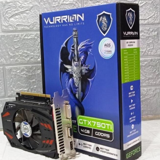 Jual Vga Card Vurrion Nvidia Geforce Gtx 750 Ti 4gb Ddr5 128bit Resmi Setarastore9 Shopee