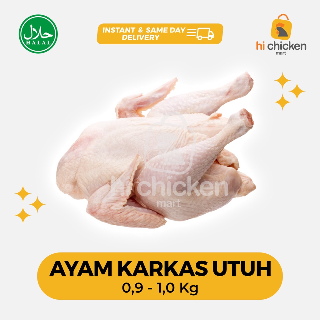 Jual Ayam Karkas Broiler Ayam Potong Utuh 900 1000 Gram 0 9 1