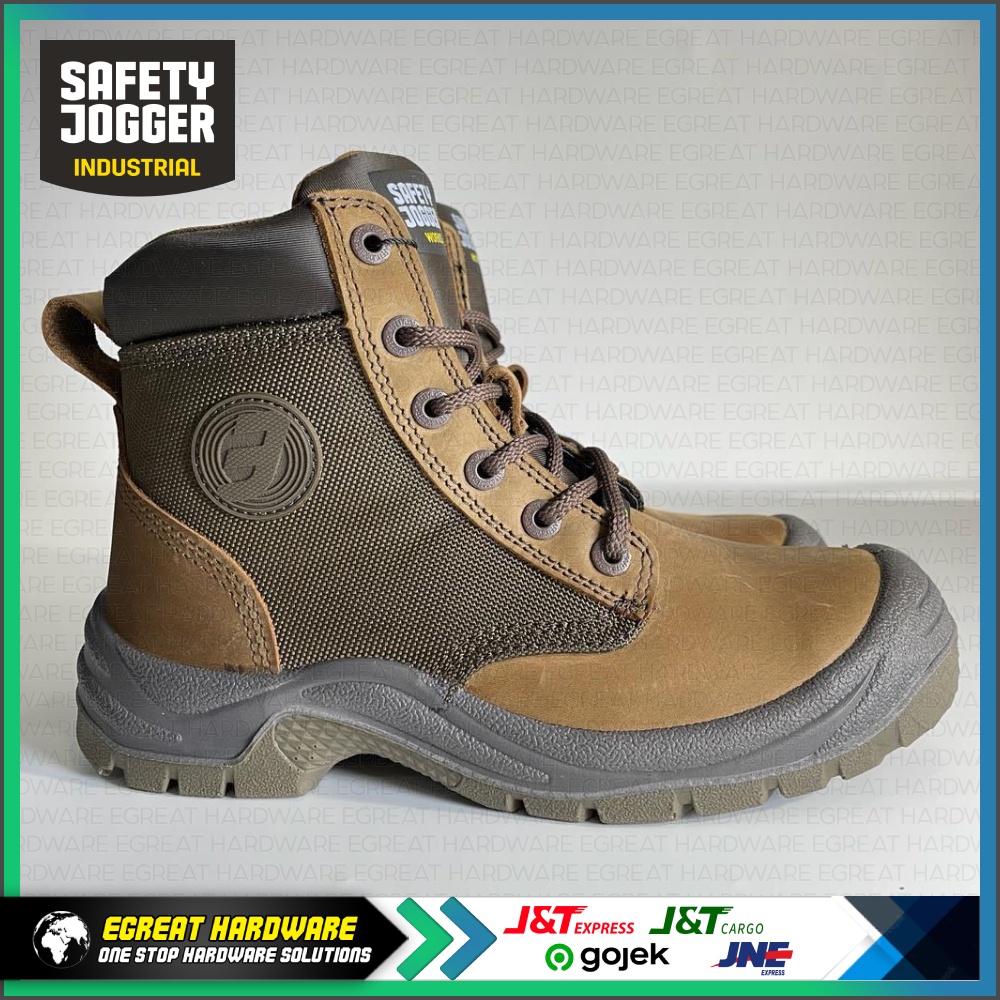 Jual Sepatu Safety Jogger RUSH BROWN S3 SRC Resleting Toecap Steel
