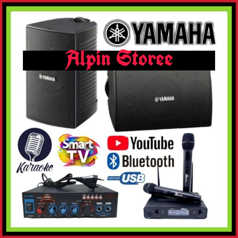 Jual Karaoke New Set Mini YAMAHA 6 Inch Ampli Karaoke Smart Tv 2 Mic