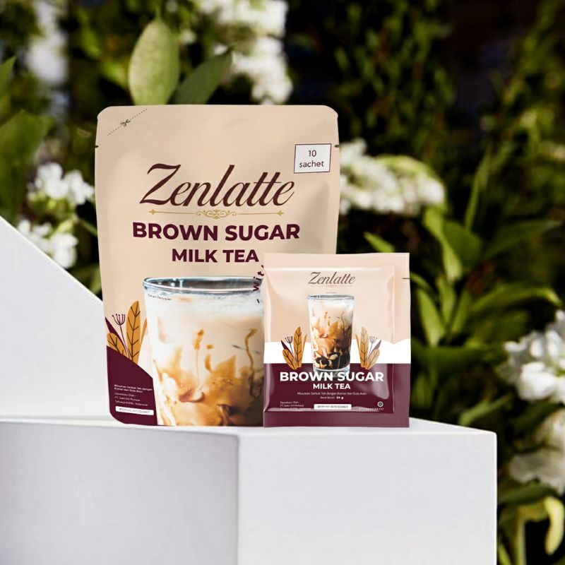 Jual ZENLATTE BROWN SUGAR MILK TEA POUCH 28 grm x 10 SACHET | Shopee ...
