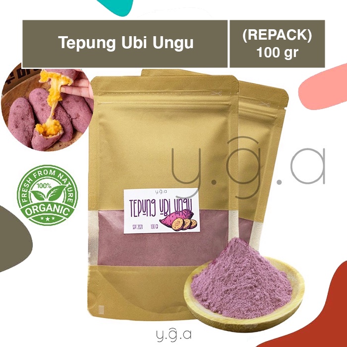 Jual Tepung Ubi Ungu (REPACK) 100gr Gluten Free / MPASI / Sweet Potato ...