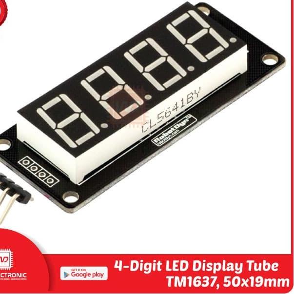 Jual RobotDyn TM1637 4 DIGIT LED DISPLAY 7 SEGMENT 0.56 4 DIGIT 50x19mm