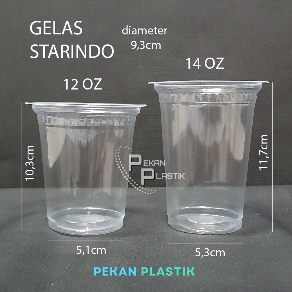 Jual Gelas Cup Minuman Plastik Starindo 12 14 Oz Isi 50 Pcs Shopee Indonesia 2244