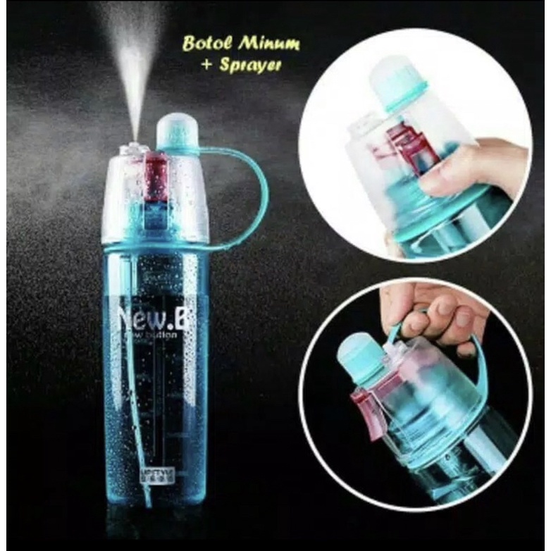 Jual Botol Minum Sport Olahraga New B Spray Water 600ML Running Semprot ...