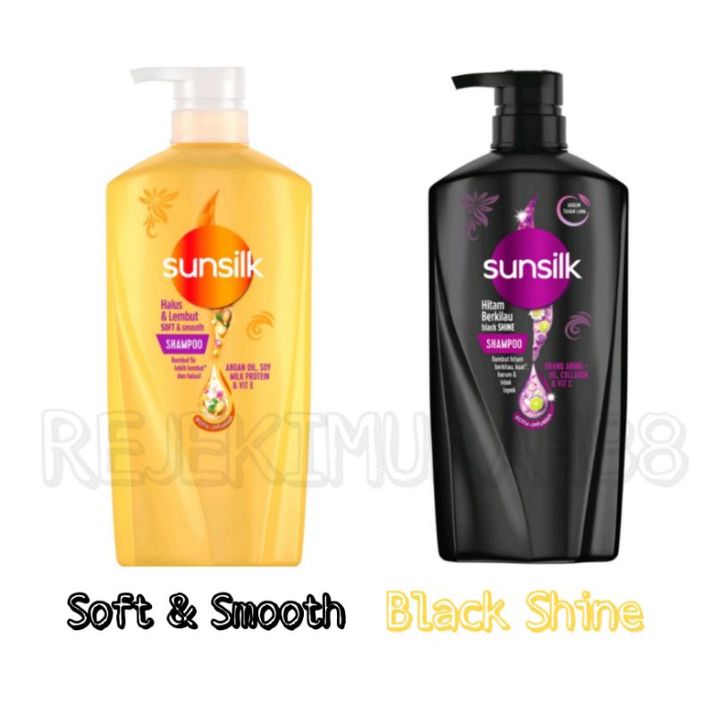 Jual Sunsilk Shampoo Soft Smooth Black Shine Shampo 900ml Shopee