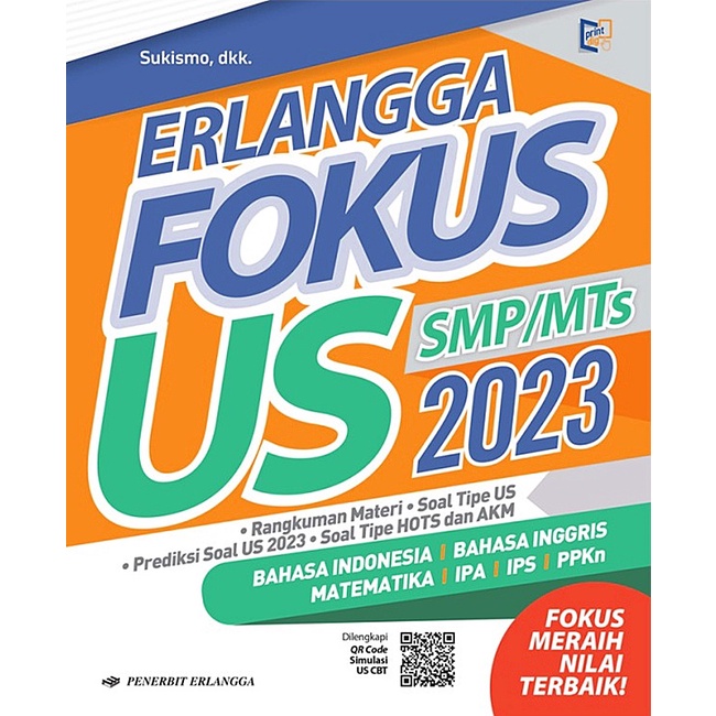 Jual Buku Ujian Sekolah Soal Pembahasan Erlangga Fokus US 2023 SMP MTS ...