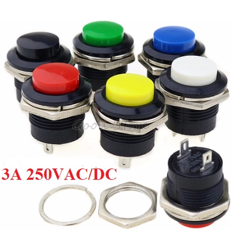 5pz,16mm Bianco Pulsante Momentaneo Interruttore Pulsante Rotondo - Foto 11