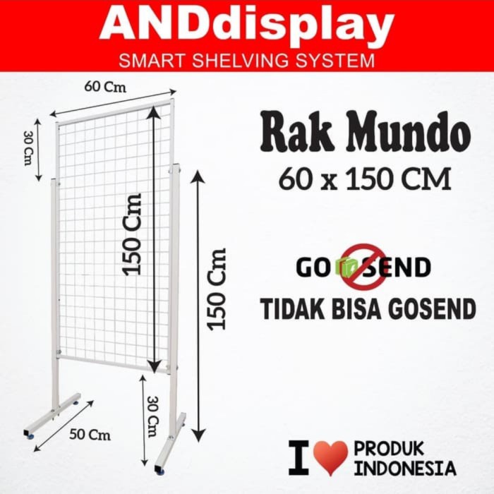 Jual Rak Mundo Uk 60X150Cm Bhn Besi T.180Cm Cantolan Gntungan Ram ...